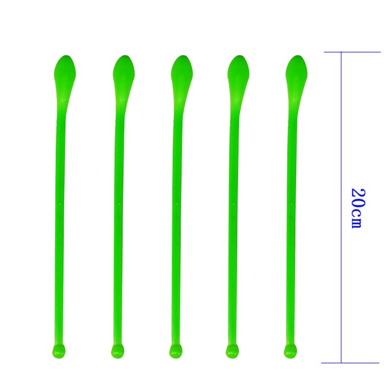 SOLUSTRE 50Pcs Lab Spatula Plastic Laboratory Mixing Spoon Reagent Sampling Spoon Flat Square Spoons Spatula for Lab Random Color - Image 3
